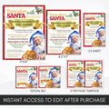 blue santa promotional marketing materials